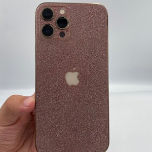 3D Pink Glitter iPhone 15 Pro/ Max Skin, iPhone 14, 14 pro/ Plus, iPhone 13, 12 Pro Max Skin, iPhone 11, XR; Phone Skin, iPhone Skin