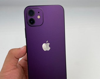 Matte Purple Black iPhone 15 Pro Max Skin, 15, iPhone 14, 14 pro/ Plus, iPhone 13, 12 Pro Max Skin, iPhone 11, XR; Phone Skin, iPhone Skin