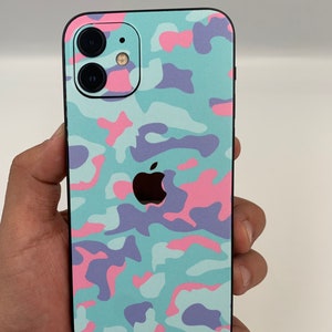 Cotton Candy Camo iPhone 15 Pro/ Max Skin, iPhone 14, 14 pro/ Plus, iPhone 13, 12 Pro Max Skin, iPhone 11, XR; Phone Skin, iPhone Skin
