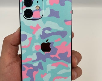 Cotton Candy Camo iPhone 15 Pro/ Max Skin, iPhone 14, 14 pro/ Plus, iPhone 13, 12 Pro Max Skin, iPhone 11, XR; Phone Skin, iPhone Skin