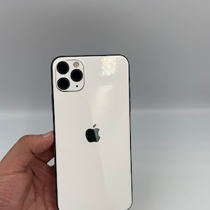 Glossy White iPhone 15 Pro/ Max Skin, iPhone 14, 14 pro/ Plus, iPhone 13, 12 Pro Max Skin, iPhone 11, XR; Phone Skin, iPhone Skin