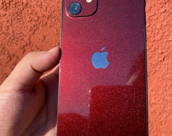 BOGO Glossy Red Black iPhone 15 Pro/ Max Skin, iPhone 14, 14 pro/ Plus, iPhone 13, 12 Pro Max Skin, iPhone 11, XR; Phone Skin, iPhone Skin