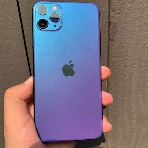 Satin Blue Purple Iphone 13 Skin Iphone 12 Pro Max Skin Etsy