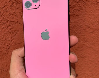 Satin Bubblegum Pink iPhone 15 Pro Max Skin, 15, iPhone 14, 14 pro/ Plus, iPhone 13, 12 Pro Max Skin, iPhone 11, XR; Phone Skin, iPhone Skin