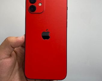 Matte Red iPhone 15 Pro Max, 15 Plus Skin, iPhone 14, 14 pro/ Plus, iPhone 13, 12 Pro Max Skin, iPhone 11, XR; Phone Skin, iPhone Skin