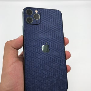 Blue Honeycomb iPhone 15 Pro/ Max Skin, iPhone 14, 14 pro/ Plus, iPhone 13, 12 Pro Max Skin, iPhone 11, XR; Phone Skin, iPhone Skin