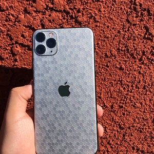 BOGO Silver Honeycomb iPhone 15 Pro/ Max Skin, iPhone 14, 14 pro/ Plus, iPhone 13, 12 Pro Max Skin, iPhone 11, XR; Phone Skin, iPhone Skin