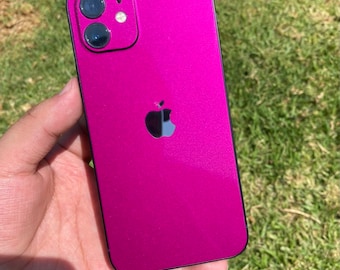 BOGO Free Glossy Fuchsia iPhone 15 Pro Max Skin, iPhone 14, 14 pro/ Plus, iPhone 13, 12 Pro Max Skin, iPhone 11, XR; Phone Skin, iPhone Skin