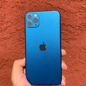 Película azul metálica fosca para iPhone 15 Pro Max, 15, iPhone 14, 14 pro/ Plus, iPhone 13, 12 Pro Max, iPhone 11, XR; Película para telefone, Película para iPhone