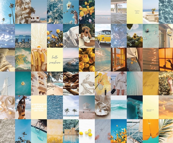 YELLOW TONES 84pcs Collage Kit / Summer Collage Kit / Beach | Etsy