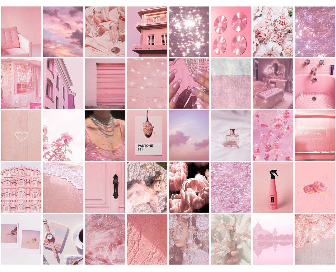 PINK 50 Pcs Aesthetic Collage Kit / Tumblr Collage Kit / Baby - Etsy UK