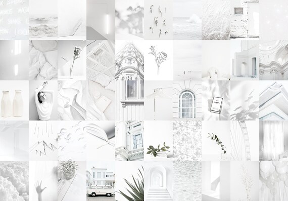 MILKY 50 Pack White Collage Kit / Minimalist Collage Kit | Etsy