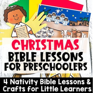 Christmas Bible Lessons for Preschool, Printable Nativity Crafts and Activities for Sunday School, Children&#39;s Church, Kids Ministry