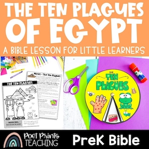 The Ten Plagues Preschool Bible Lesson, Printable Activities for Sunday School and Children&#39;s Church