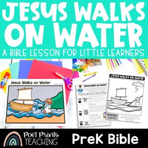 Jesus Walks on Water Printable Bible Craft and Lesson about Miracles for Preschool, Sunday School, Children's Church