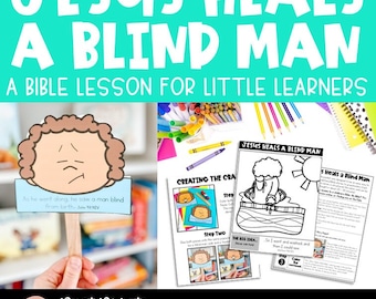 Jesus Heals a Blind Man Printable Bible Craft and Lesson about Miracles for Preschool, Sunday School, Children's Church
