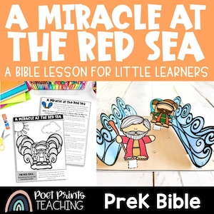 Parting the Red Sea Preschool Bible Lesson, Printable Activities for Sunday School and Children&#39;s Church