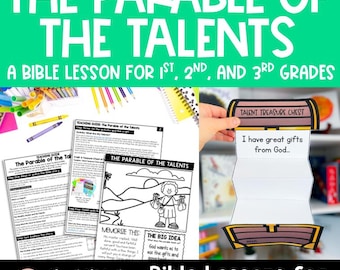The Parable of the Talents (Printable PDF) Bible Lesson and Craft for Kids, Sunday School