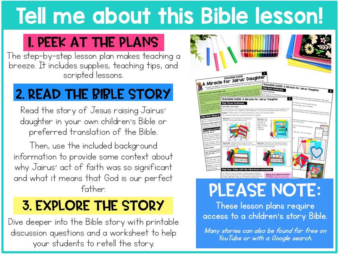 Father's Day Bible Lesson for Kids (PDF Digital Download), Printable ...