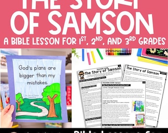Samson Bible Lesson and Craft for Kids (Printable PDF) Sunday School