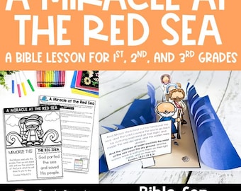 Moses Parts the Red Sea  Bible Lesson for Kids, Printable Craft and Activity for Sunday School or Children's Church, Old Testament, Exodus