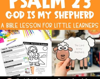 Psalm 23 Bible Lesson for Preschool (Digital Download) Printable Craft, Sunday School