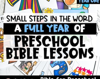 Preschool Bible Crafts and Lessons  (Printable PDF) for Sunday School, Children's Church, Kindergarten, Curriculum
