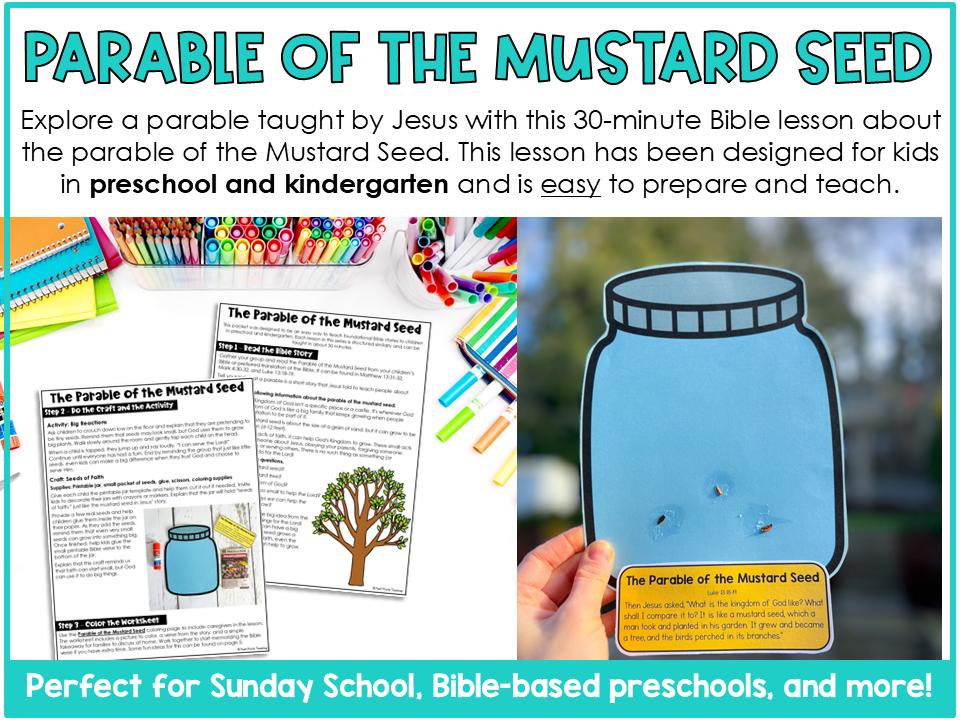 The Parable of the Mustard Seed Bible Lesson for Preschool (PDF ...
