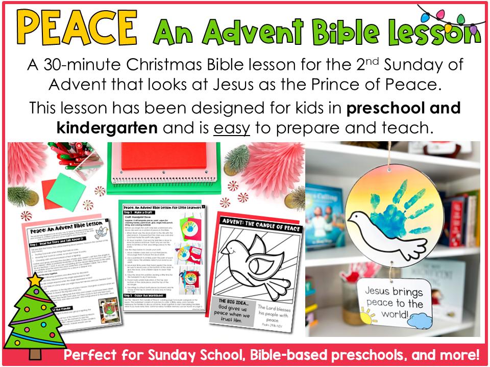 Peace, Christmas Bible Lesson for Advent, Preschool and Kindergarten ...