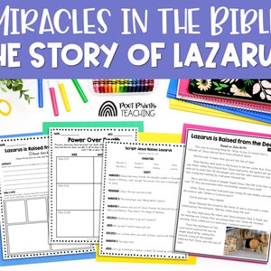Lazarus, Miracles of Jesus Sunday School Lesson, Bible for Kids, Children&#39;s Church