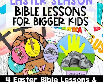 イースターの物語、聖週間の印刷可能な聖書の物語、子供向けの工芸品とアクティビティ、日曜学校、教会、子供向けのミニストリー