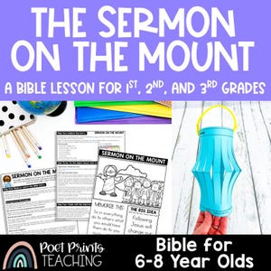 The Sermon on the Mount, New Testament Bible Stories, Printable Bible Craft and Lesson for Kids, Sunday School
