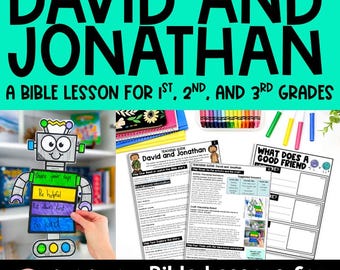 David and Jonathan - Friendship Bible Lesson and Craft for Kids (Printable PDF) Sunday School and Kids Ministry