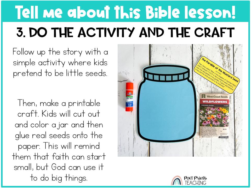 The Parable of the Mustard Seed Bible Lesson for Preschool (PDF ...
