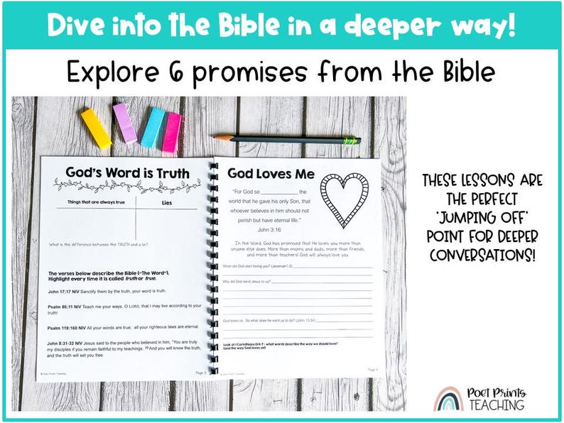 Printable Bible Lessons for Kids, God's Promises (PDF Download) - Etsy