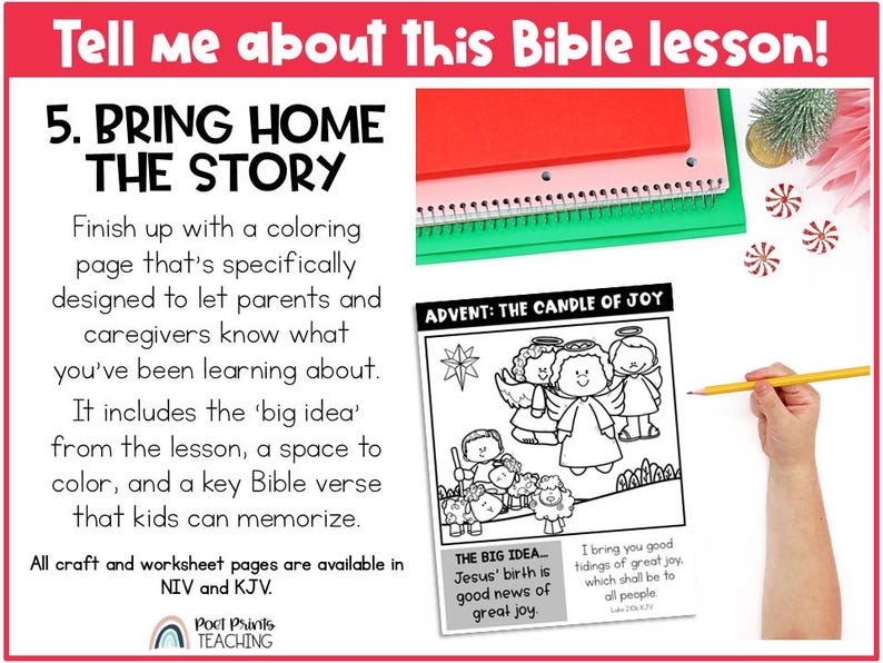 Joy, Christmas Bible Lesson for Advent, Preschool and Kindergarten (PDF ...