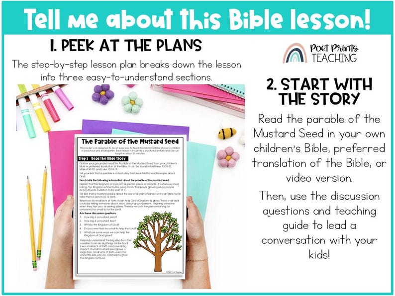 The Parable of the Mustard Seed Bible Lesson for Preschool (PDF ...