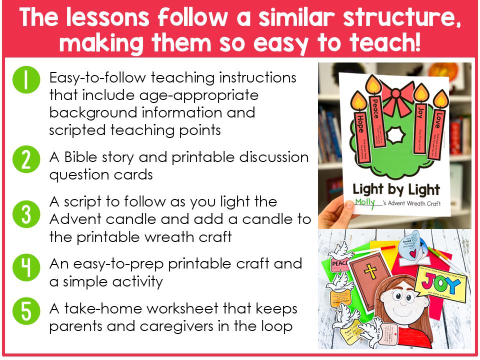 Advent Christmas Bible Lessons and Crafts for Kids (PDF Digital ...