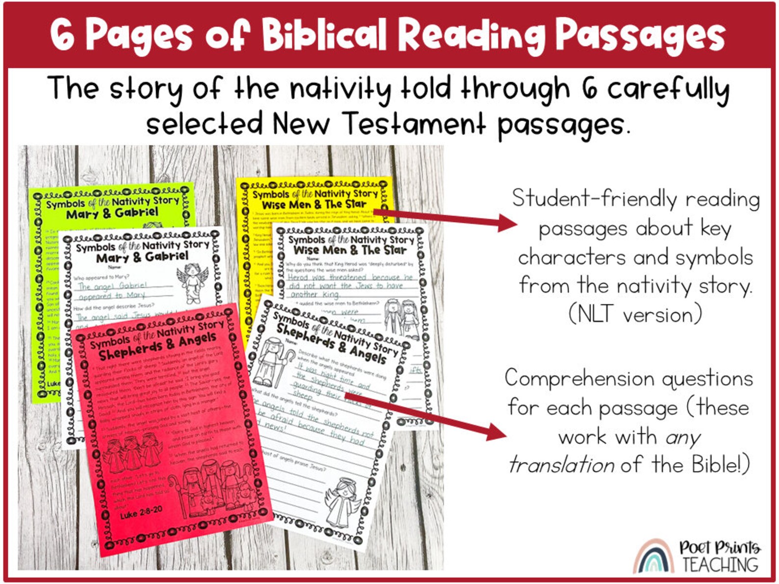 The Nativity Story Reading Passages and Craft, Sunday School Lesson ...