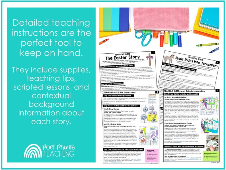 Palm Sunday and Easter - Bible Lessons for Kids in Sunday School (PDF ...