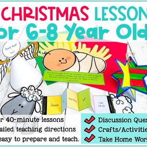 Christmas Bible Lessons and Crafts for Kids, Nativity (PDF Digital ...