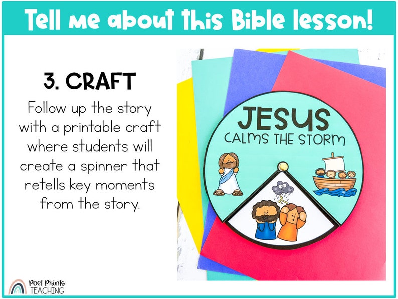 Jesus Calms the Storm Printable Bible Craft and Lesson About Miracles