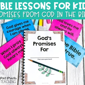 Printable Bible Lesson for Kids, God&#39;s Promises, Sunday School, Printable, Kids Theology, Children&#39;s Church, Gospel for Kids