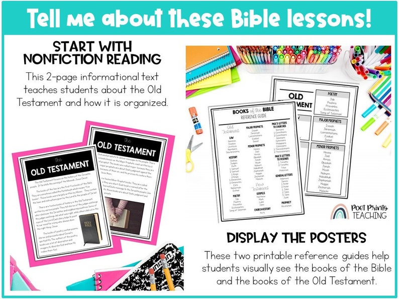 The Books of the Bible Lessons for Kids, Old Testament, Bible Study ...