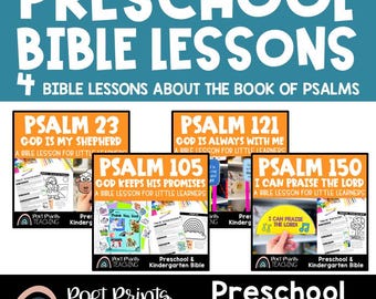 The Book of Psalms: Bible Lessons & Activities for Preschool and Kindergarten (PDF Download)