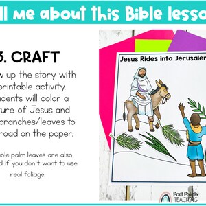 Palm Sunday, Preschool Bible Lesson and Printable Craft for Easter ...