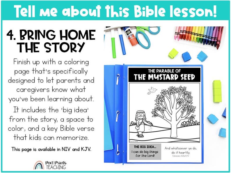 The Parable of the Mustard Seed Bible Lesson for Preschool (PDF ...
