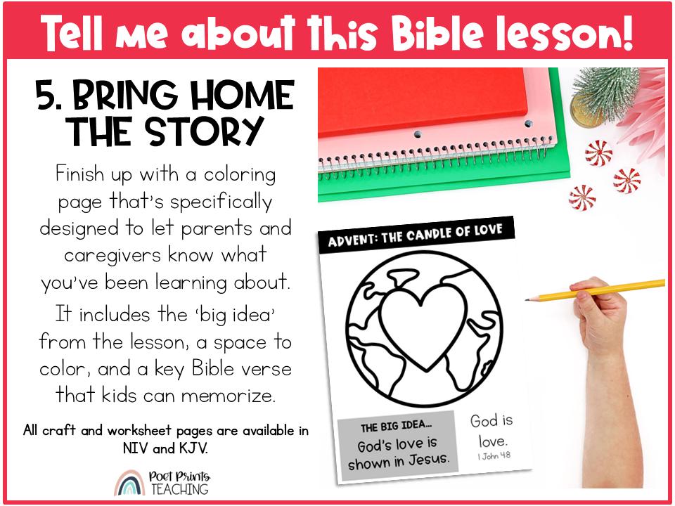 Love, Christmas Bible Lesson for Advent, Preschool and Kindergarten ...