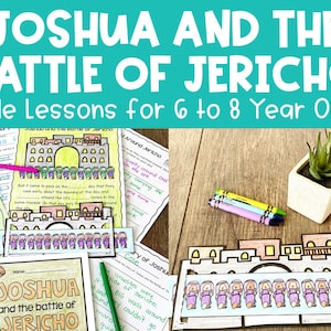 Joshua and the Battle of Jericho Printable Bible Lesson for Kids, Sunday School Activity, Homeschool, Children&#39;s Church