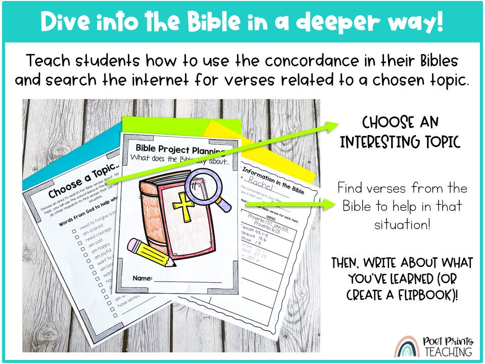 Printable Bible Project Topics in the Bible Sunday School - Etsy